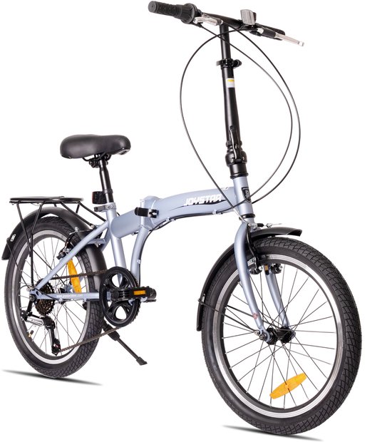 Joystar Vouwfiets - Shimano 6v - 20 inch Plooifiets Folding Bike - V-remmen - Grijs - Geschikt voor buitenactiviteiten in de lente van Merkloos