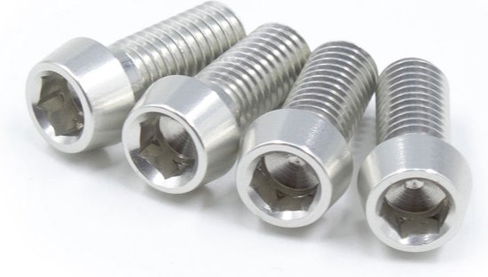 JRC-Components Bottle Cage Bolts - 4pcs Silver