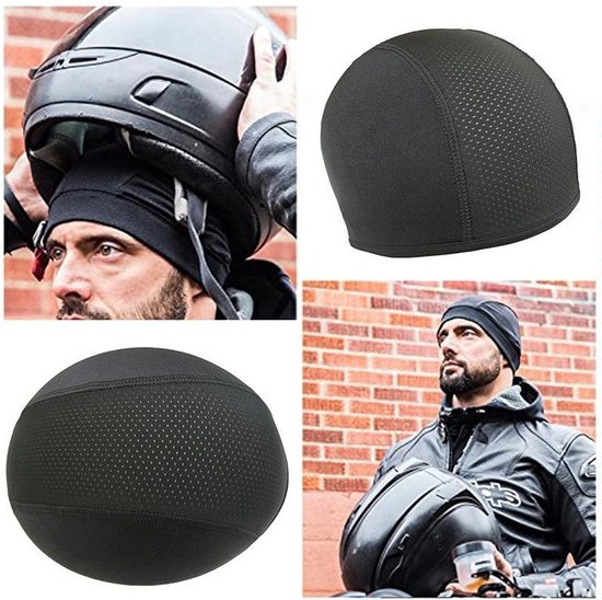 Jumada's - Helmmuts voor Motor/Fiets: Ventilerend & Zwart Haarnet/Kapje Inclusief van Merkloos