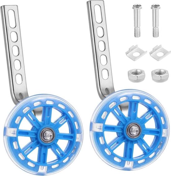 Jumada's - Monteerbare Steunwieltjes voor Universele 12-20 Inch Kinderfietsjes - Blauw van Jumada's