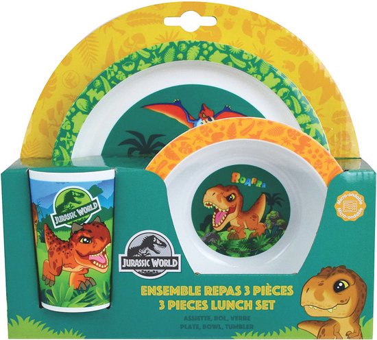 Jurassic World Ontbijtsetje Roarrr - 3 delig - Polypropyleen van Jurassic World