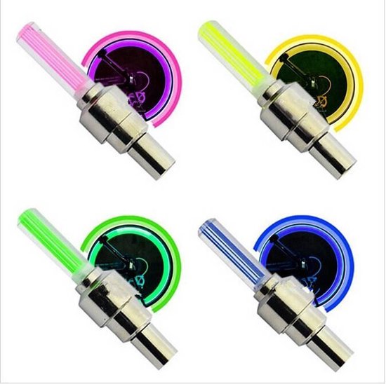 K-parts Led Fietsventiel, Fietslicht Voor Ventiel (2 Stuks) - mix kleur