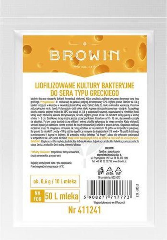 Kaas cultuur voor Griekse kaas / feta van Bioprox