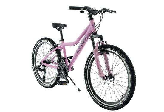 Kands Dragon – Kinderfiets – 24 inch – 21 versnellingen – Shimano – V-brake – 130-165 cm – Roze – Meisje