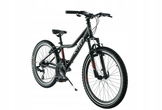Kands Dragon – Kinderfiets – 24 inch – 21 versnellingen – Shimano – V-brake – 130-165 cm – Zwart – Jongen