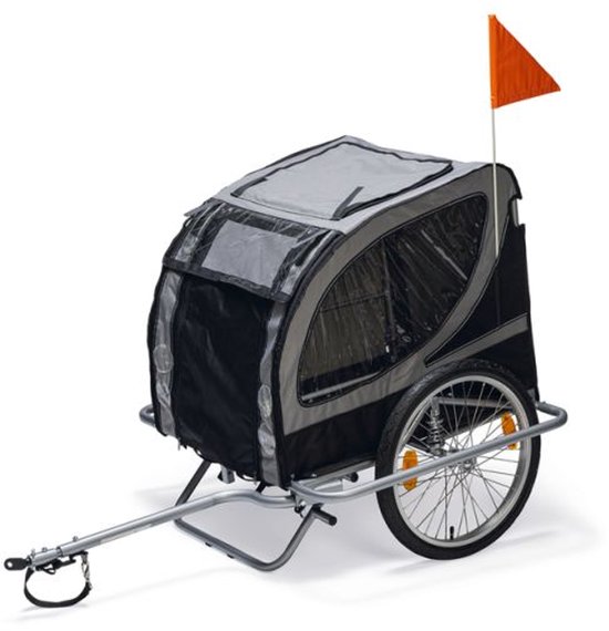 Karlie Doggy Liner Paris - Fietskar Hond - Zwart grijs - 148x90x88 cm