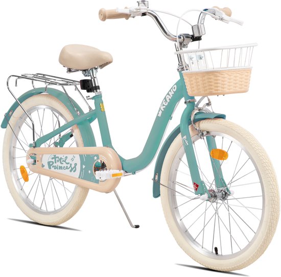 KEANO Kinderfiets - 20 Inch - Voor Jongens & Meisjes (7-13 Jaar) - Inclusief Zijwieltjes - Groente - Geschikt voor buitenactiviteiten in de lente