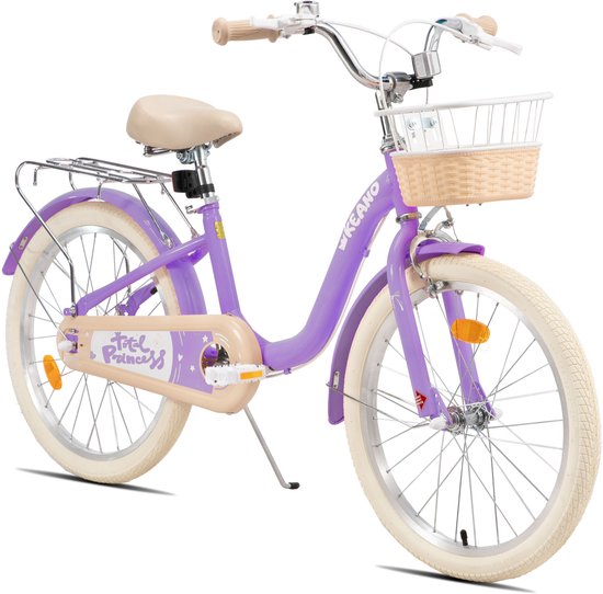 KEANO Kinderfiets - 20 Inch - Voor Jongens & Meisjes (7-13 Jaar) - Inclusief Zijwieltjes - Paars - Geschikt voor buitenactiviteiten in de lente