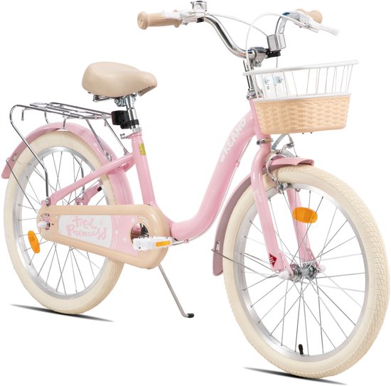 KEANO Kinderfiets - 20 Inch - Voor Jongens & Meisjes (7-13 Jaar) - Inclusief Zijwieltjes - Roze - Geschikt voor buitenactiviteiten in de lente