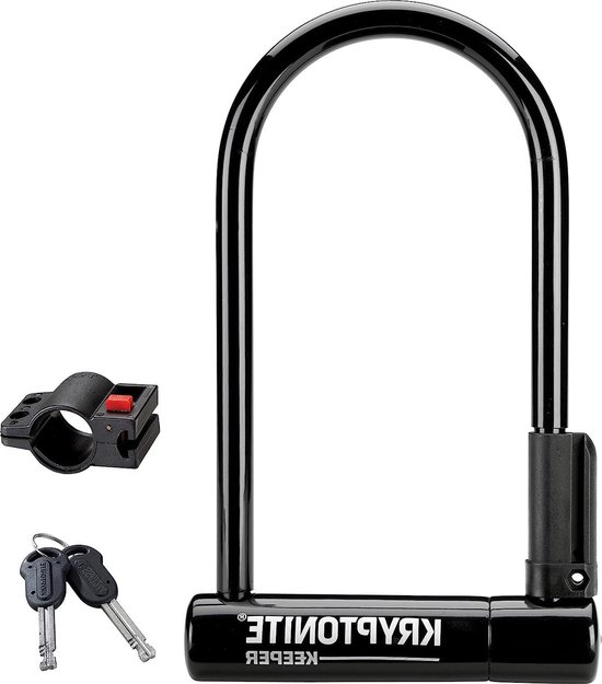 Keeper Standard 3500451 Fietsslot - zwart - 10 2x20 3cm - beste kwaliteit Fatbike slot van Kryptonite