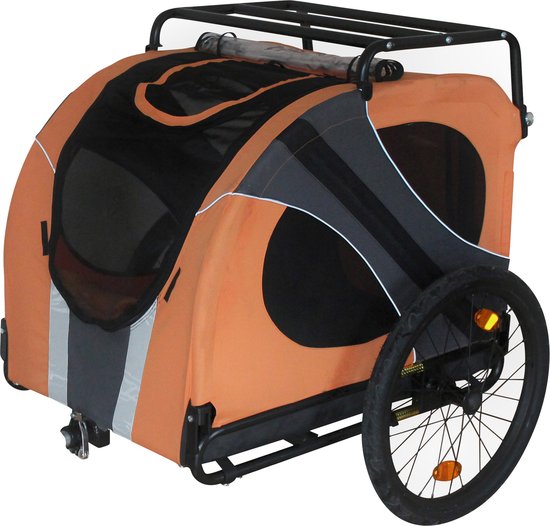Kenda DoggyRide Novel15 Trailer Lichtgewicht hondenfietskar, 50 kg draagvermogen, 20 inch wielen, zwart, comfortabel #DoggyRide #Novel15 #hondenfietskar van Merkloos
