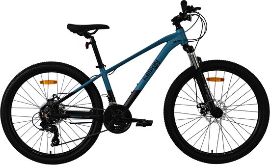 Keskin Bike MTB PRO - Mountainbike 26 inch - 21 versnellingen Shimano - Framemaat: 36 cm – Zwart/Blauw