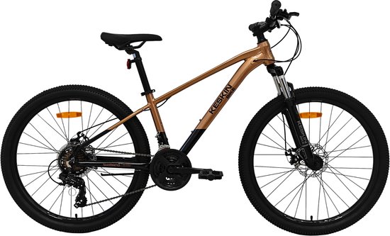 Keskin Bike MTB PRO - Mountainbike 26 inch - 21 versnellingen Shimano - Framemaat: 36 cm – Zwart/Brons