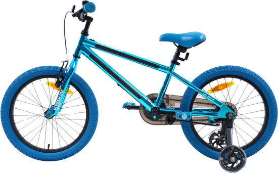 Keskin Bikes Kinderfiets 18 inch met LED-verlichting voor meisjes en jongens, 5–8 jaar