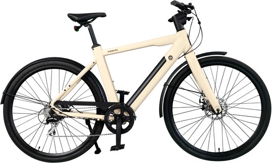 Keskin cBike1 Elektrische Fiets – 36V 12Ah Accu (432Wh) – Achterwielmotor – Actieradius tot 70 km – 27.5×1.75 Inch Banden – LCD Display – Shimano 8 Versnellingen – Schijfremmen – Stadsfiets – Max. Belastbaar 120 kg – Zand Mat