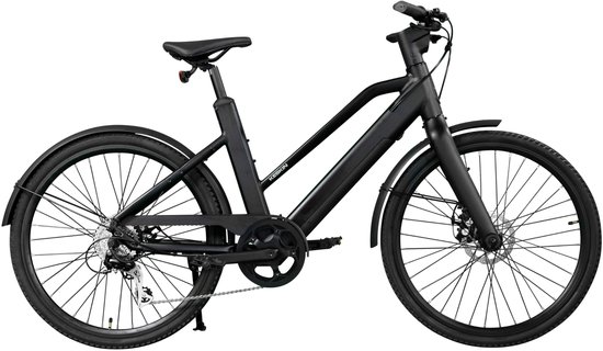 Keskin cBike1V Elektrische Fiets – 36V 12Ah Accu (432Wh) – Achterwielmotor – Actieradius tot 70 km – 26×1.75 Inch Banden – LCD Display – Shimano 8 Versnellingen – Schijfremmen – Stadsfiets – Max. Belastbaar 120 kg – Zwart Mat
