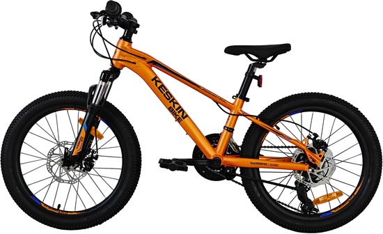 Keskin MTB1 kinderfiets 20 inch – 21 versnellingen met schijfremmen voor en achter – kinderfiets voor 6, 7 en 8 jaar – 20 inch fiets voor jongens en meisjes – oranje