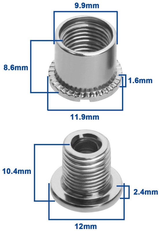 Kettingblad Schroeven 10pcs - Carbon Staal - Makkelijk te Installeren - Geschikt voor Fiets - Dubbele Tandwielconfiguratie - Robuuste Constructie - Kettingblad Bouten