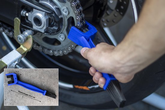 Kettingborstel motor - blauw van Merkloos