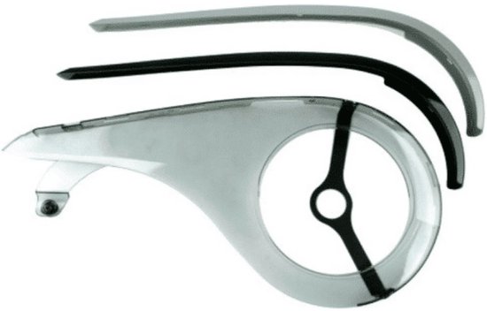 Kettingscherm Axa Scope 2 46-48T - lichtgrijs met zwarte rand (winkelverpakking)