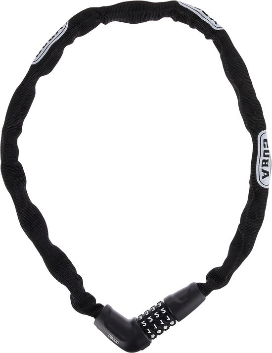 Kettingslot Steel-O-Chain 5805C met cijferslot - 5 mm dikke stalen ketting - veiligheidsniveau 4 - 75 cm - zwart van ABUS