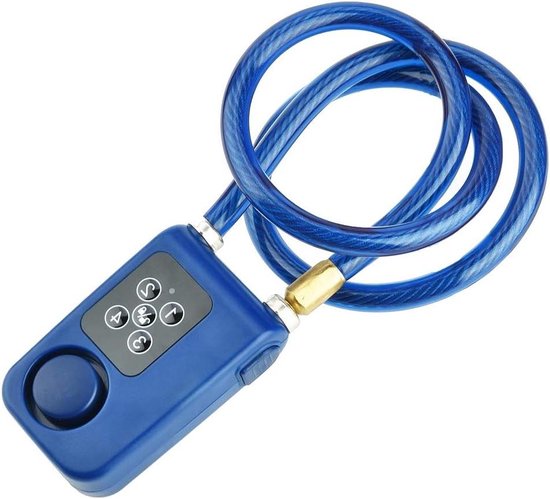 Keyless Fietsslot Alarm - Y787 Smart Alarm Lock - Antidiefstal Kettingslot voor Bike Gate - Blauw van Angrego