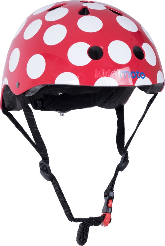 Kiddimoto Helm - Rode stippen van KIDDIMOTO