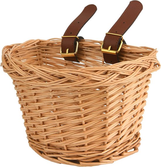 Kids Fiets Rieten Mand met Riemen voor 12-16 Inch Kids Bike, Scooter van BikyBiky