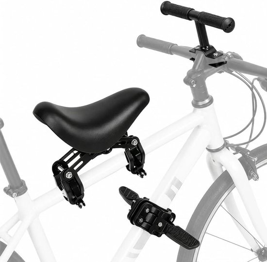 Kinder fietszadel - Voorkant zitje - Samen fietsen - Verstelbare hoek - 235 x 105 cm - Zwart