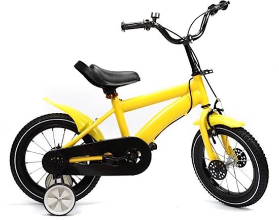 Kinderfiets 14 inch voor jongens en meisjes met afneembare steunwielen - Perfect voor kinderen van 3 tot 6 jaar van Merkloos