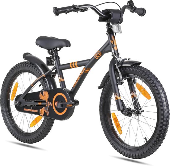 Kinderfiets 18 inch met zijwieltjes voor jongens en meisjes - BMX stijl van Merkloos