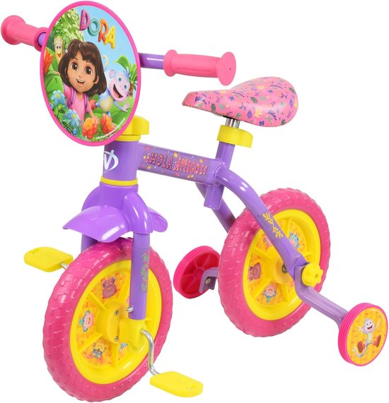 Kinderfiets 2-in-1 - Loopfiets Trainingsfiets - Leren Fietsen - Afneembare Pedalen - 10 inch - Multicolor van Merkloos