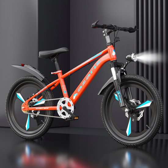 KINDERFIETS 20 INCH SCHIJVEN ZIJWIELEN SCHOKBREKER DERAILLEUR van AMIGO