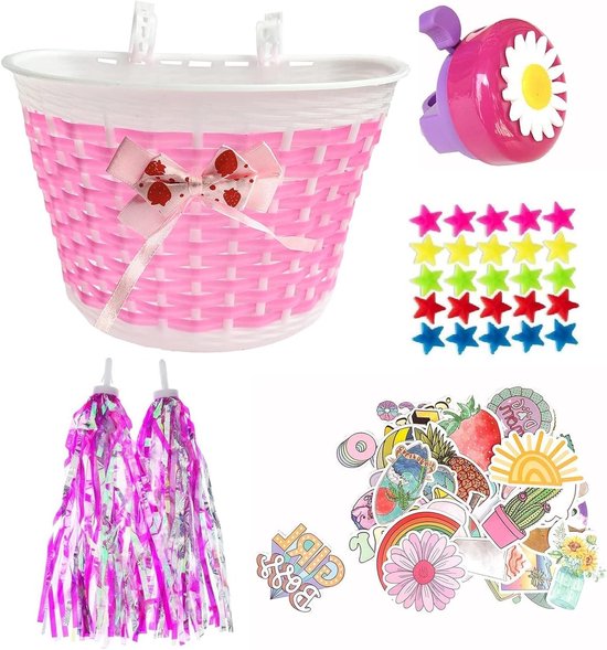 Kinderfiets Accessoires Set - Fietsdecoratie Kinderen - Fiets Opvrolijken - Complete Decoratie Kit - 8.8 x 5.9 x 5.9 Inch van Merkloos