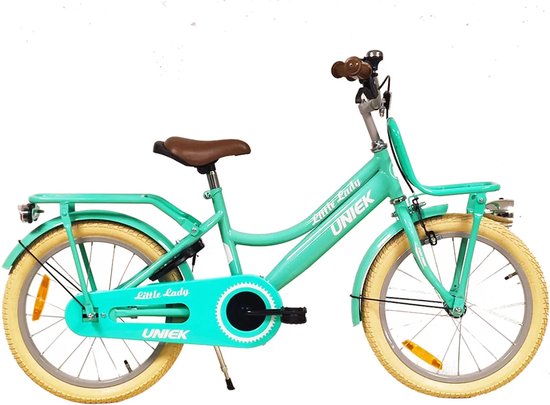 Kinderfiets Kiddie FunGirl met voordrager 18'' Turquoise van Kinder