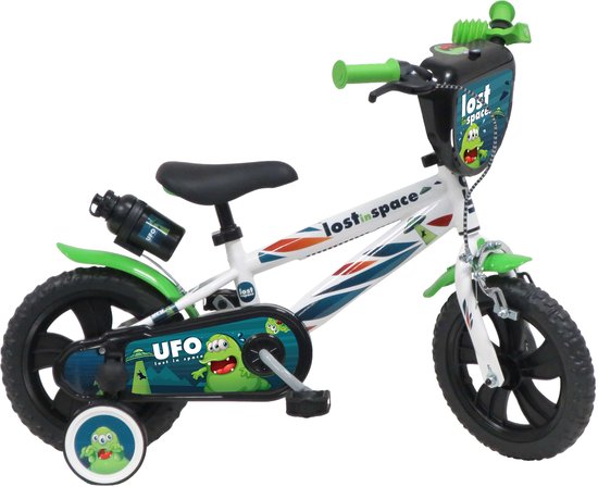 Kinderfiets-kinderfiets 12 inch-UFO-model - Roestvrij staal-Groen. van Merkloos
