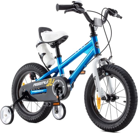 Kinderfiets - Kinderfiets 14 inch - Lichtgewicht - met Trainingswiel - Waterfles - Zadelhoogte 49-62cm - voor Kinderen - ‎Unisex - Gelegeerd Staal - 102 x 18 x 56 cm - Blauw van Denver