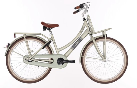 Kinderfiets Meisje 24 inch BFN Cargo Load – Groen – 3 Versnellingen – Terugtraprem – Met Verlichting en Slot