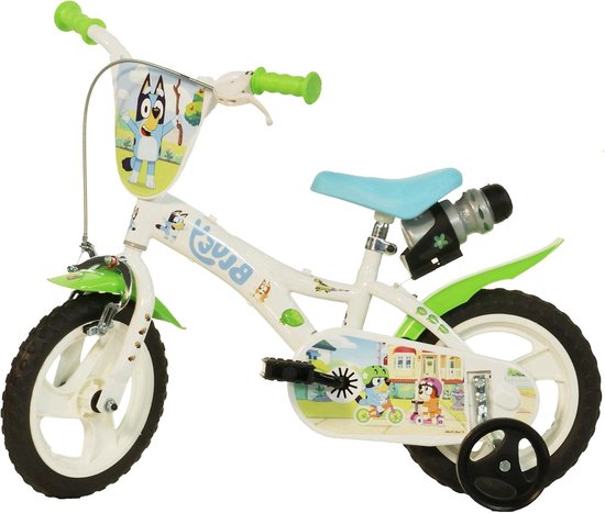 Kinderfiets - Meisjesfiets Jongensfiets - Leren Fietsen - Met Bluey Thema - 12 Inch Wielmaat - Veelkleurig van Merkloos