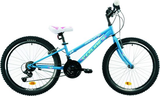 Kinderfiets met 6 versnellingen - 20 inch - Dames/meisje - framemaat 28cm - Blauw van Kinder