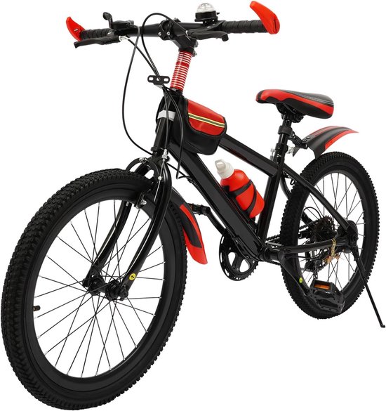 Kinderfiets Mountainbike - Jongens Meisjesfiets - Buiten Fietsen - Dubbel Remsysteem - 20 Inch - Rood