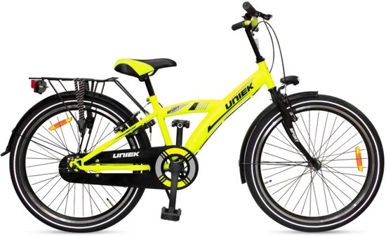 Kinderfiets Uniek 1S 24'' Geel/Zwart