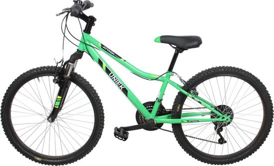 Kinderfiets Uniek Attack J 24'' 6V Groen / Zwart
