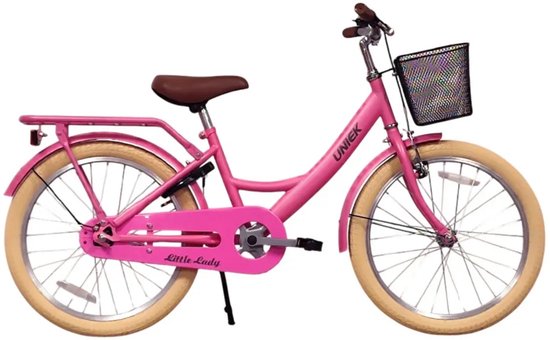 Kinderfiets Uniek Girly 20'' 1N Roze
