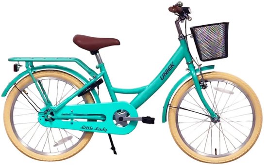 Kinderfiets Uniek Girly 20'' 1N Turquoise