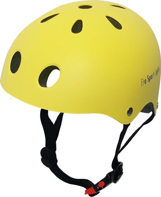 Kinderfietshelm Pro Sport Lights - skate Fietshelm voor kinderen - Geel - kinderhelm 50 - 56 cm van Kinder