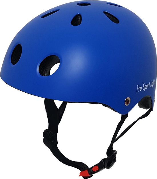 Kinderfietshelm Pro Sport Lights - skate Fietshelm voor kinderen - Matt Blauw - kinderhelm 50 - 56 cm van Kinder