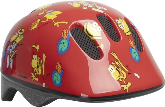 Kinderhelm kikker rood 46-52 cm - Ventura helmen voor kinderen op fiets of skates van Kinder