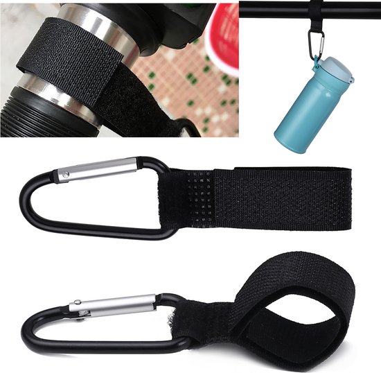 Kinderwagen haak - Tassenhaak - Boodschappenhaak - 2 stuks - Zwart - Universele haak - Buggyhaak - Kinderwagenhaak - Luiertashaak - Luiertas haak van Kinder