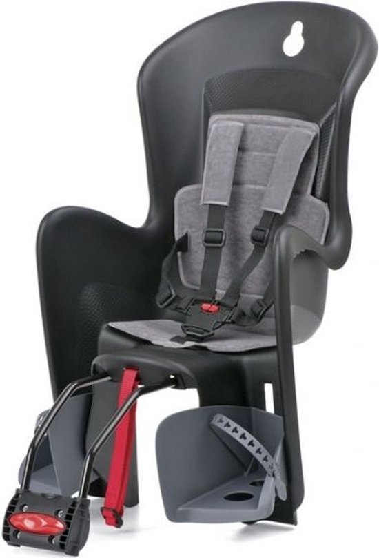 Kinderzitje achter Polisport Bilby Maxi - zwart/grijs - frame montage (FF) van Kinder